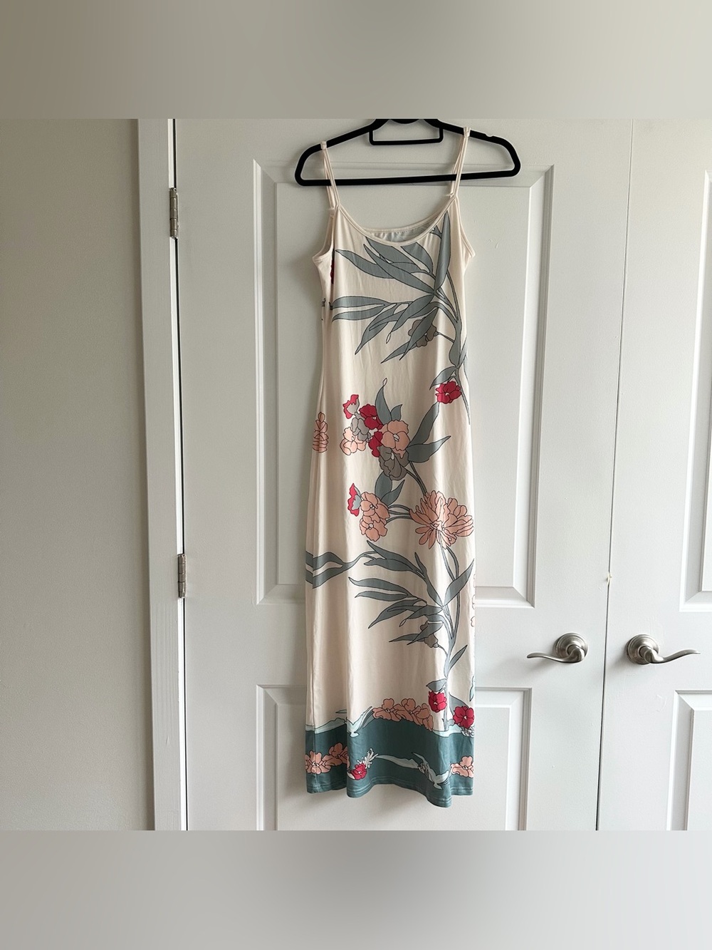 SHEIN Cream, Blue & Pink Floral-Print Slip Dress - Picture 2 of 3